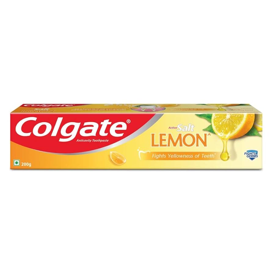 Colgate Lemon Fresh Gel Toothpaste | Tooth Paste Fights Yellowness of Teeth | Colgate Paste Toothpaste with New Fresh Flavor (120gm)