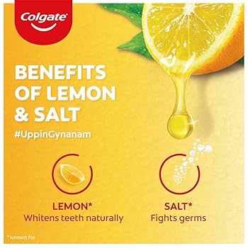 Colgate Lemon Fresh Gel Toothpaste | Tooth Paste Fights Yellowness of Teeth | Colgate Paste Toothpaste with New Fresh Flavor (120gm) - extra image