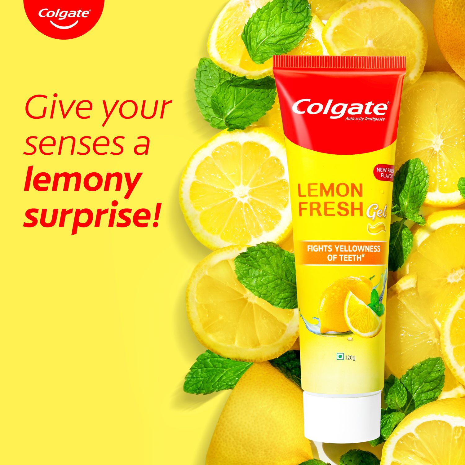 Colgate Lemon Fresh Gel Toothpaste | Tooth Paste Fights Yellowness of Teeth | Colgate Paste Toothpaste with New Fresh Flavor (120gm) - extra image