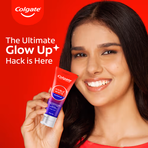 Colgate Visible White Purple Toothpaste for Teeth Whitening, Helps Remove Surface Stains, Whitens Yellow Teeth, Enamel-Safe for Daily Use, 120g - extra image