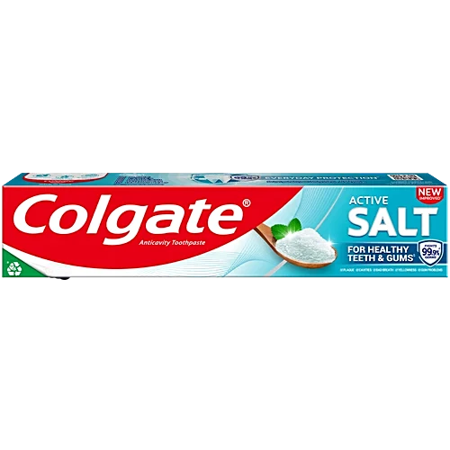 Colgate Active Salt Toothpaste, Daily Germ Protection, Pack Of 16G, Oral Care, Colgate Toothpaste With Salt And Mint, Healthy Gums & Teeth, Toothpaste That Fights Germs & Eliminates Bad Breath