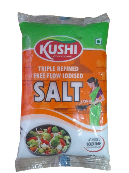 Kushi Triple Refined Iodised Salt - 500g