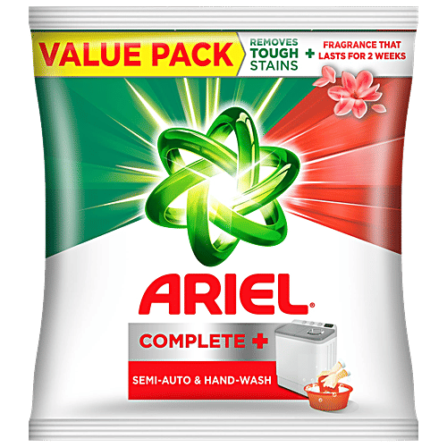 Ariel Complete + Semi-Auto & Hand-Wash Detergent Powder 500g