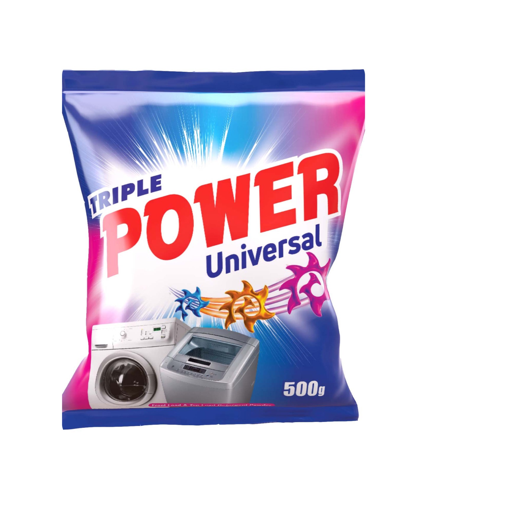 Triple Power Universal Semi-Automatic Washing Machine & Hand-Wash Detergent Powder 500g