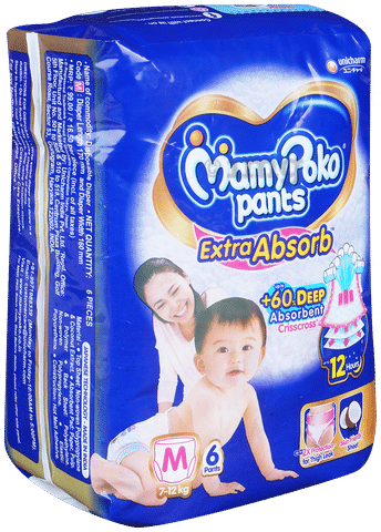 Mamypoko Pants Extra Absorb 6 Pants (M 7-12 Kg)