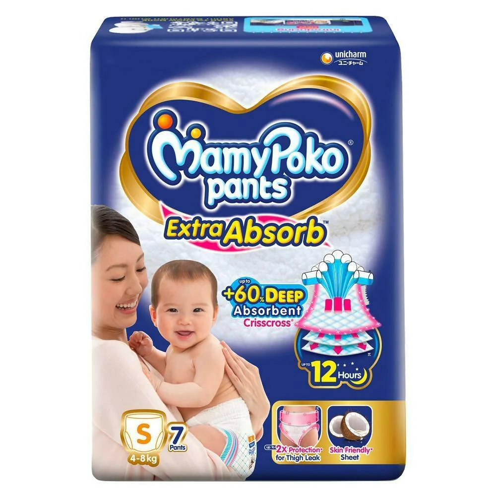 Mamypoko Pants Extra Absorb 7 Pants (S 4-8 Kg)