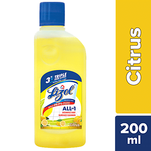Lizol Disinfectant Surface Cleaner Citrus - 200ml