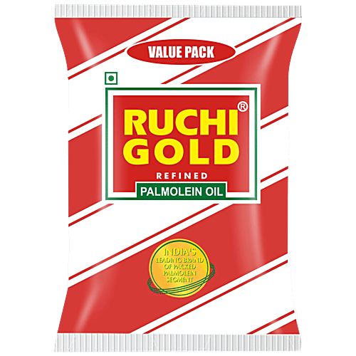 Ruchi Gold Refined Plamolein Oil 1L Pack