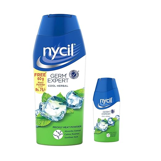 Nycil Germ Expert Cool Herbal Heat Powder (150g + 60g = 210g )