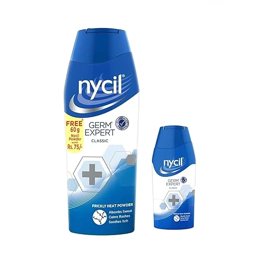 Nycil Germ Expert Classic Heat Powder (150g + 60g = 210g )