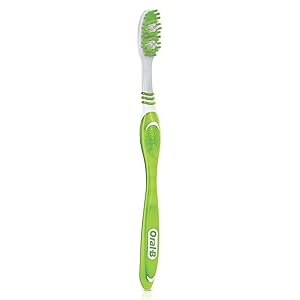 Oral-B Medium Bacteria Fighter Tooth Brush ( Light Green )1Pc