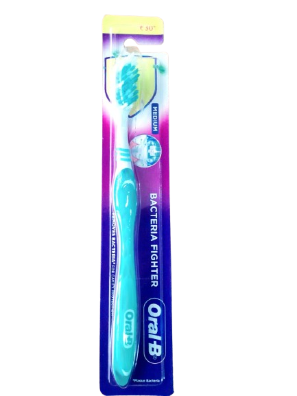 Oral-B Medium Bacteria Fighter Tooth Brush ( Green )1Pc
