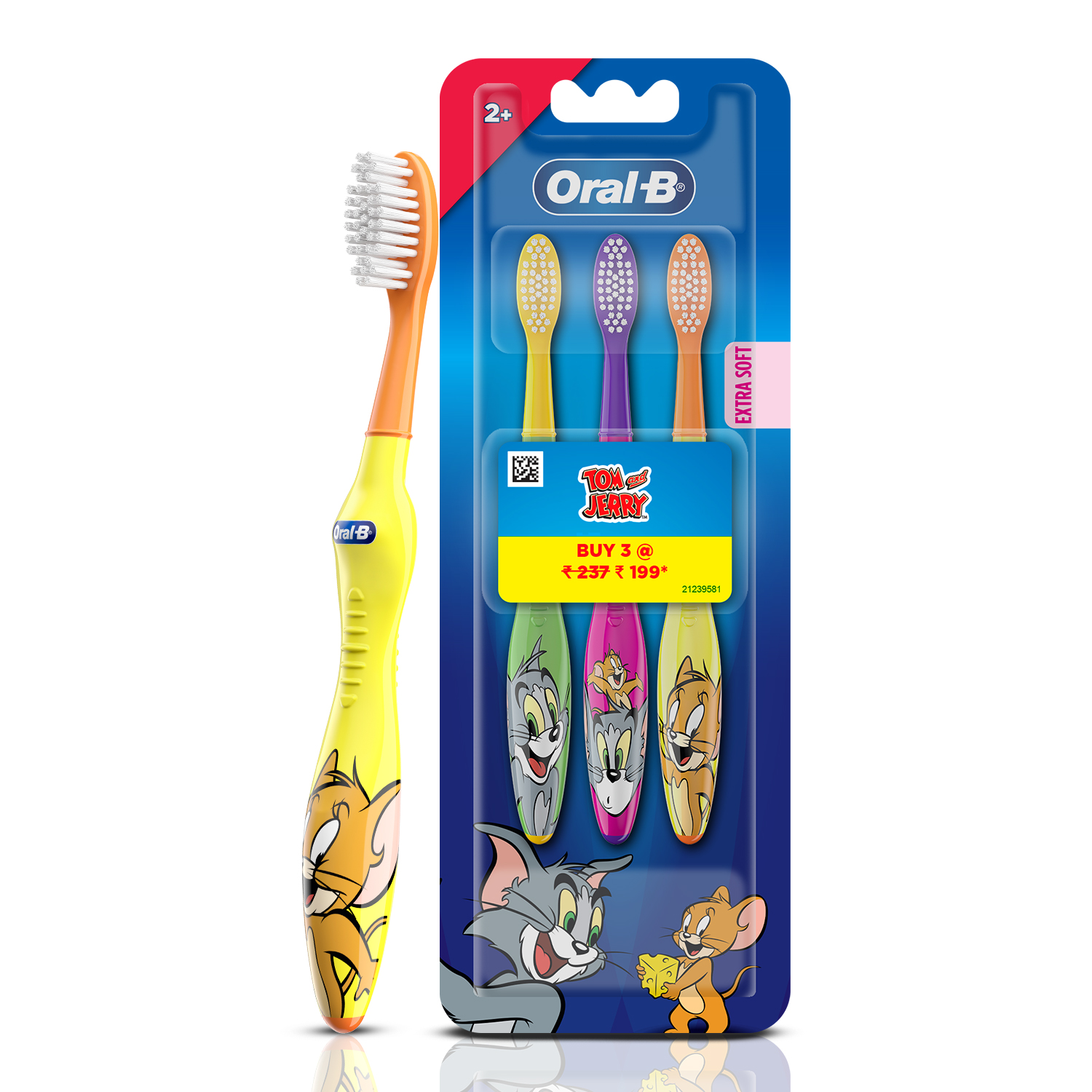 Oral-B Tom & Jerrt Buy 3 Tooth Brush