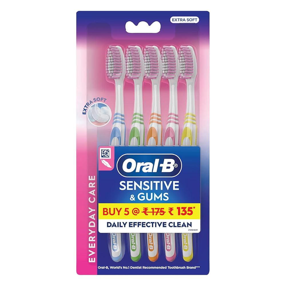 Oral-B Sensitive & Gums Tooth Brush Buy 5 in 1 Pack
