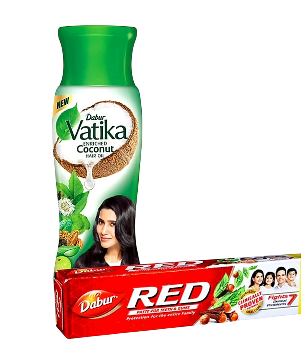 Dabur Vatika Enriched Coconut Hair Oil 150ml With Dabur Red Paste Free