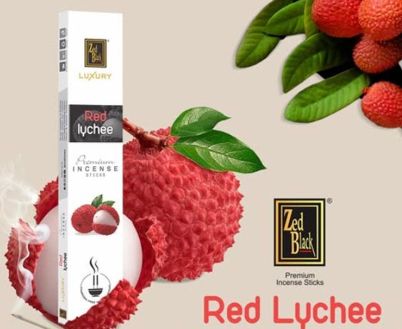 Zed Black Luxury Red Lychee Premium Agarbatti 15g