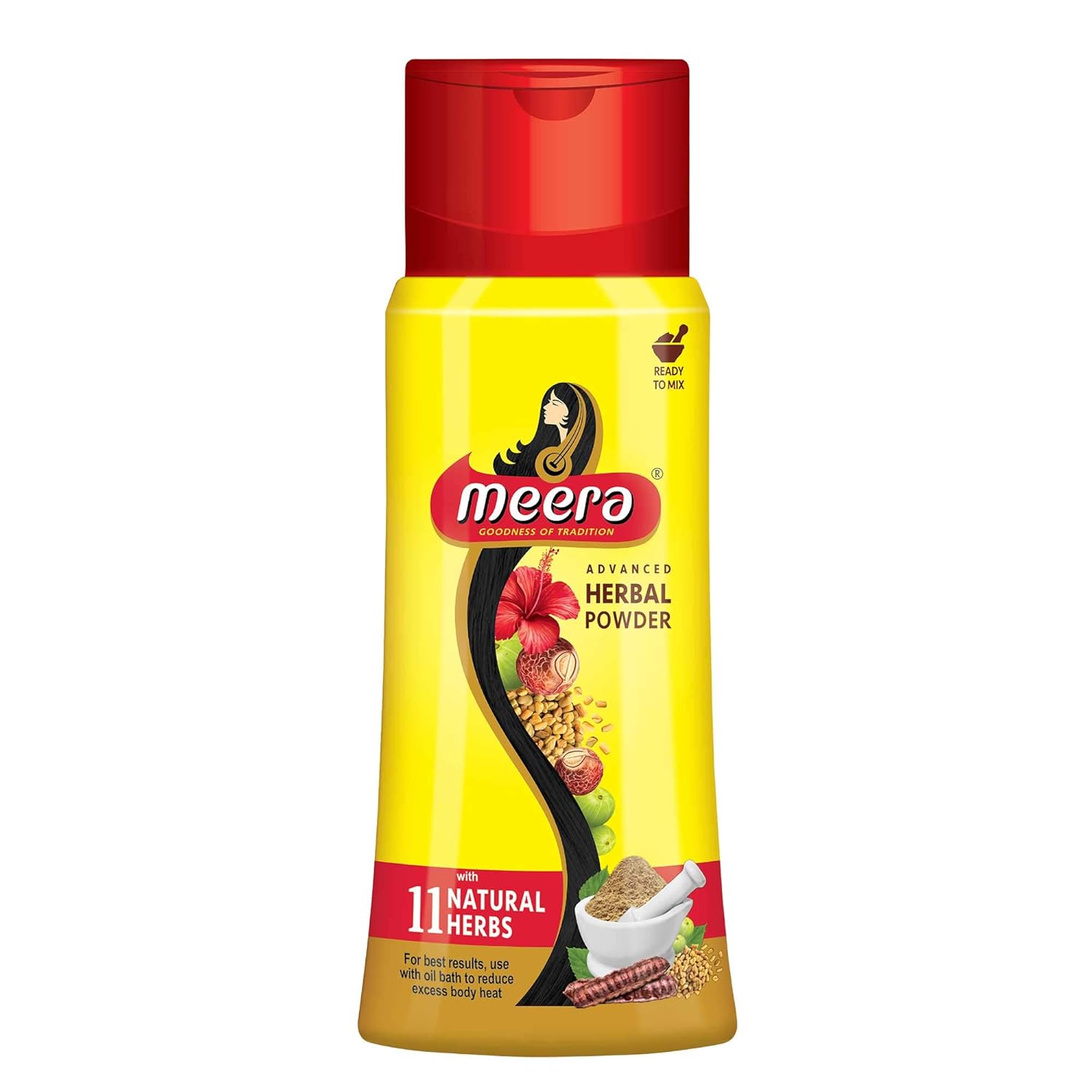 Meera Herbal Hairwash Powder, 120gm + 30gm extra = 150gm