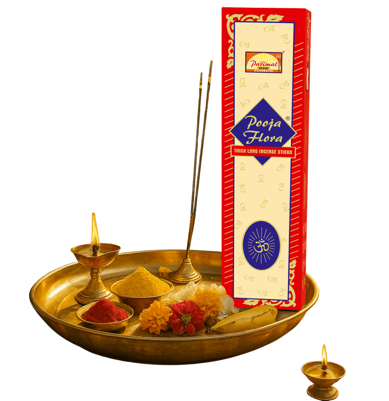 Parimal Pooja Flora Agarbatti 80g + 1N Matchbox
