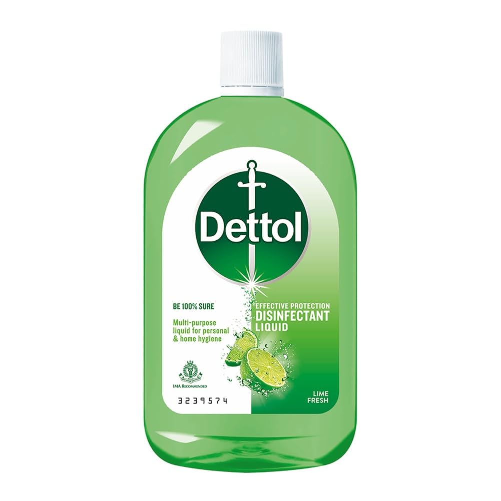 Dettol Liquid Disinfectant for Floor Cleaner, Surface Disinfection , Personal Hygiene (Lime Fresh , 250ml)