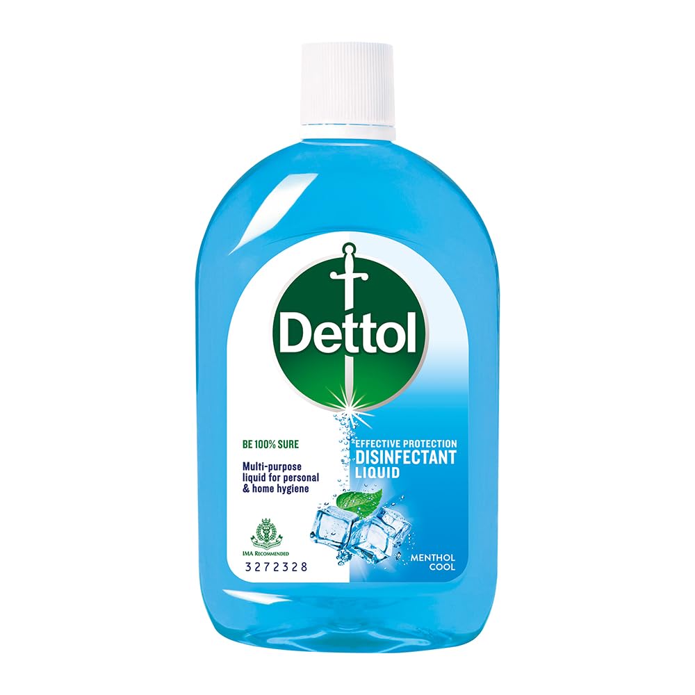 Dettol Liquid Disinfectant for Personal Hygiene, Surface Disinfection, Floor Cleaner (Menthol Cool, 250ml)
