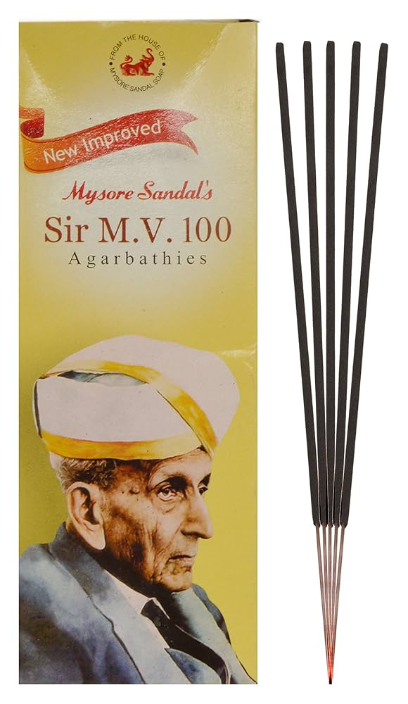 Mysore Sandal's Sir M.V. 100 Agarbathies 90g