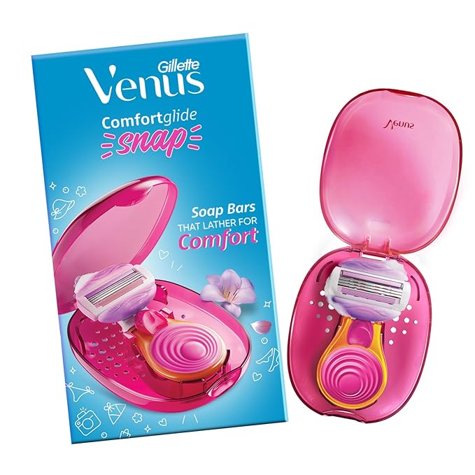 Gillette Venus Comfortglide Snap 3 Blade Hair Removal Razor For Women
