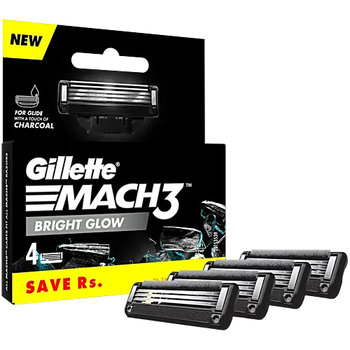 Gillette Mach 3 Bright Glow 4 Cartridges