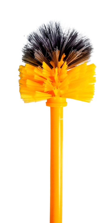Toilet Cleaning Round Brush, Yellow