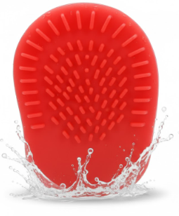 Love Skin Sillicone Material Bath Brush, Red