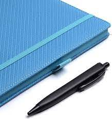 The Time Record Ruled Diary With 1 Pen - Blue Diary