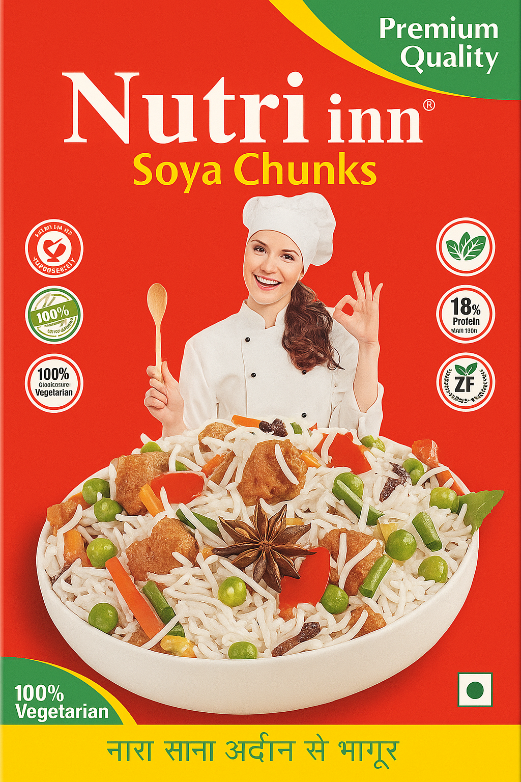 Nutri inn Soya Chunks 100g - 100% Vegetarian