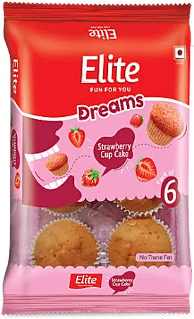 Elite Dreams Strawberry Cupcake, 170 g (Pack of 6)