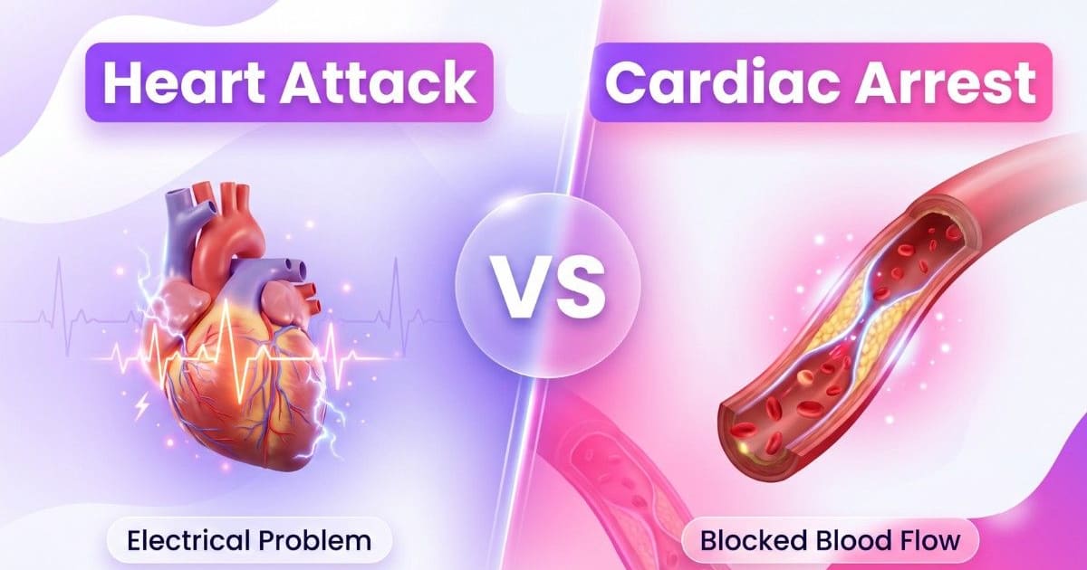 Heart attack vs Cardiac Arrest