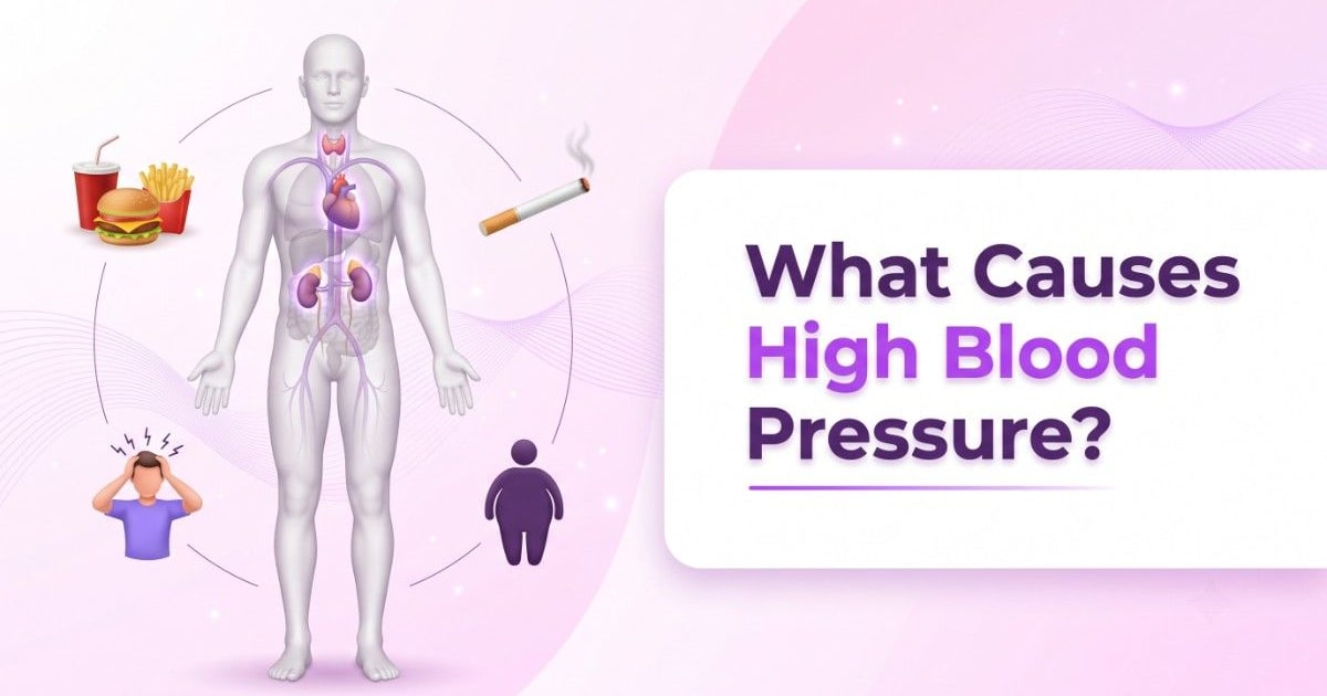 What causes high blood pressure