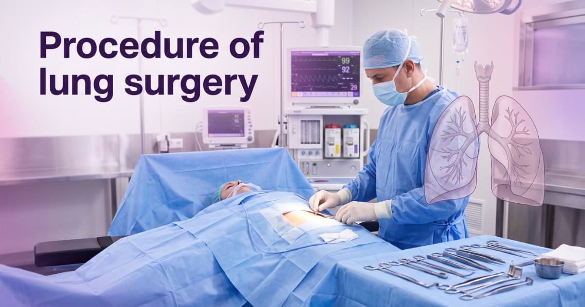 Procedure of lung surgery