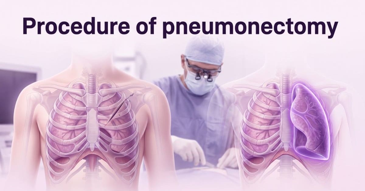Procedure of pneumonectomy