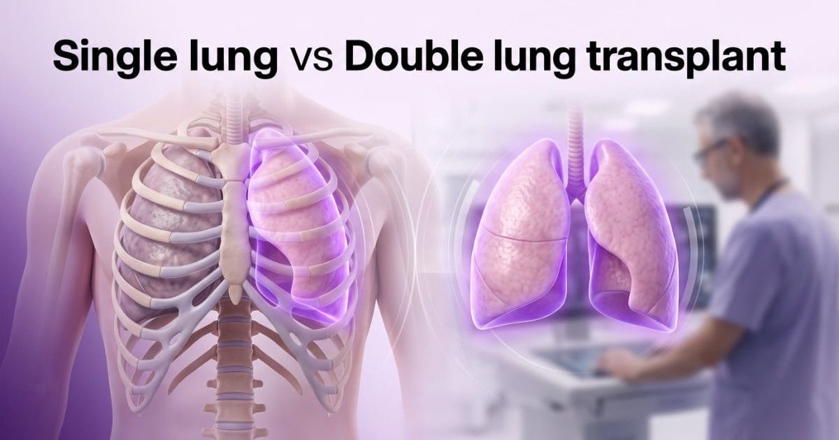 Single lung vs double lung transplant