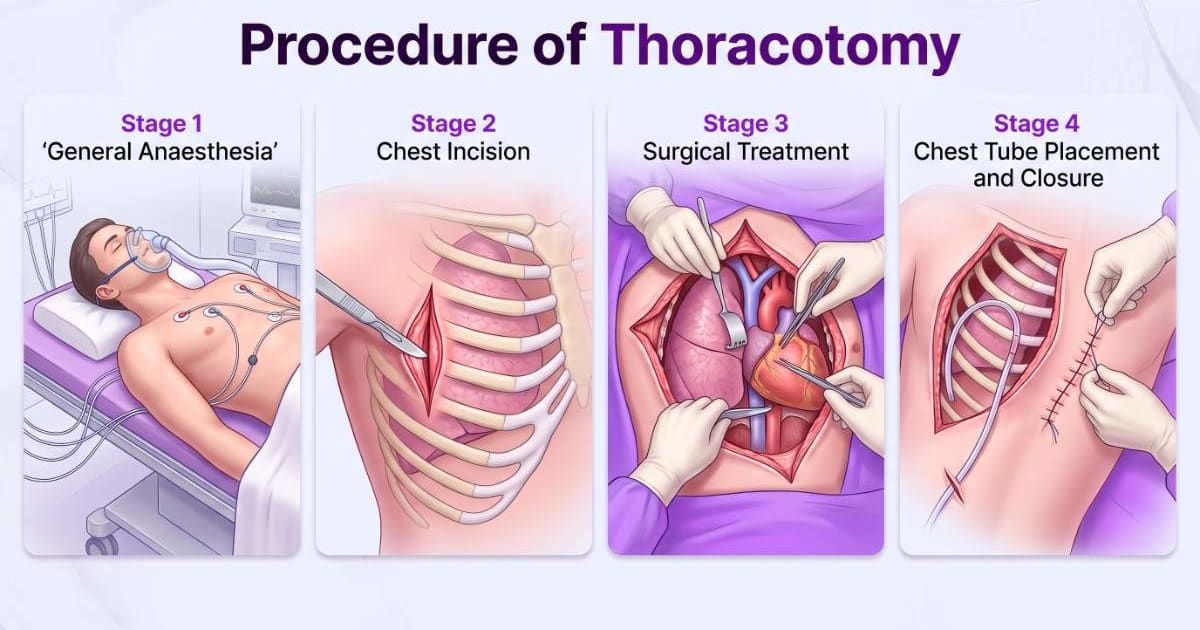 Procedure of thoracotomy
