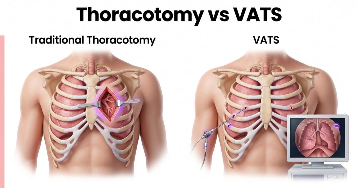 Thoracotomy vs VATS