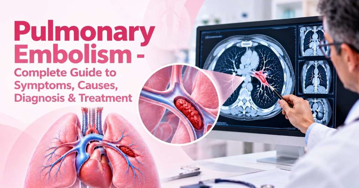 Pulmonary Embolism - Complete Guide to Symptoms, Causes, Diagnosis & Treatment
