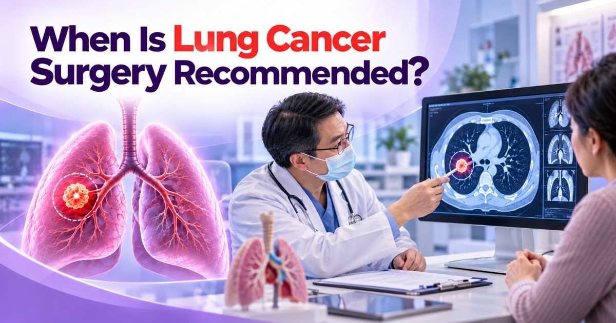 When is lung cancer surgery recommended