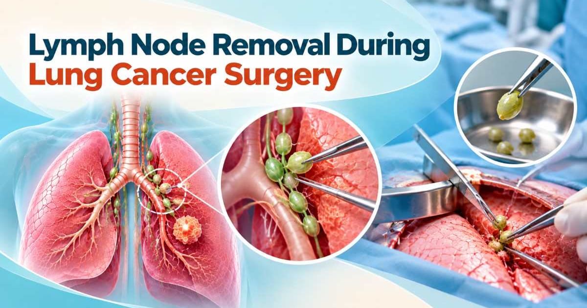 Lymph node removal during lung cancer surgery