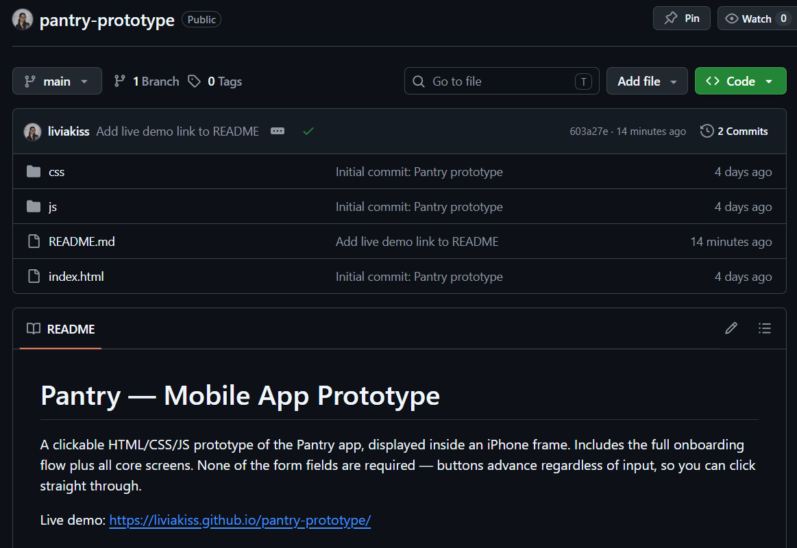 GitHub repository screenshot