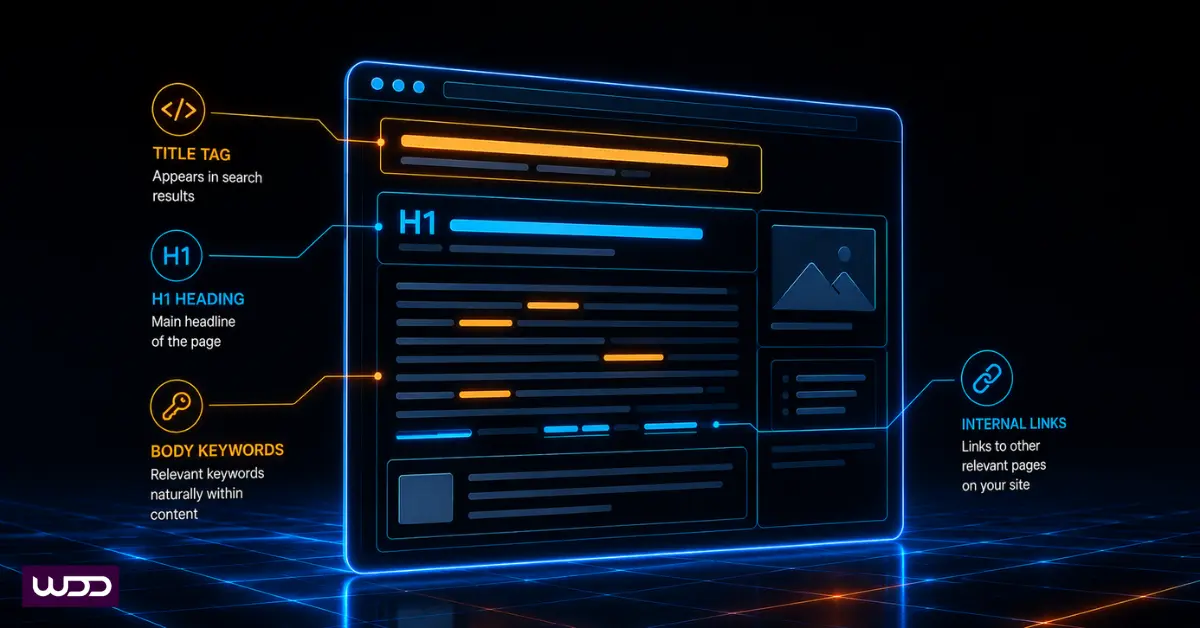 What is on-page SEO, the page elements you control for search relevance