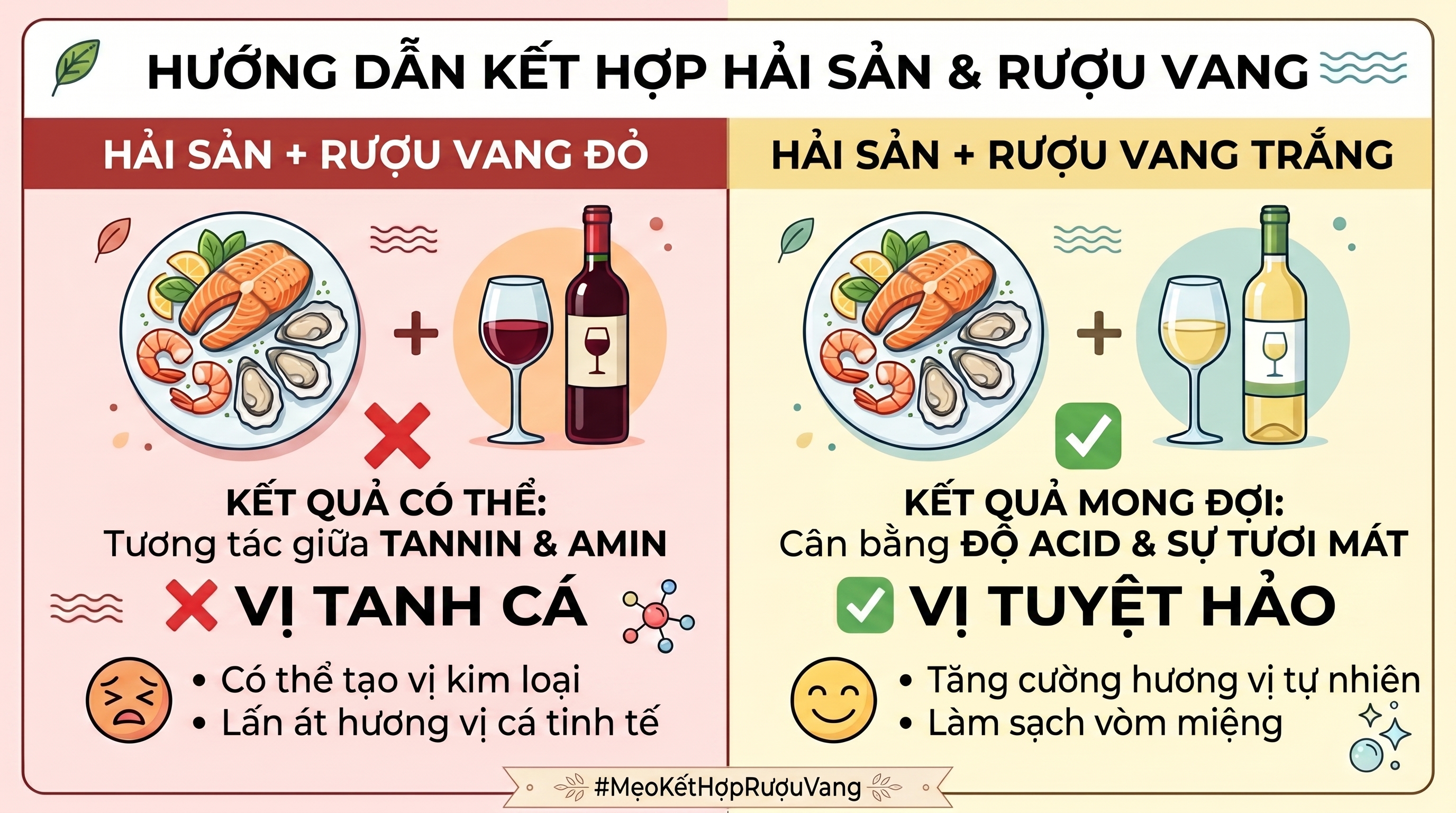 Ăn Hải Sản Uống Vang Gì? Đừng Mở Sai Chai Phá Hết Bữa Ăn