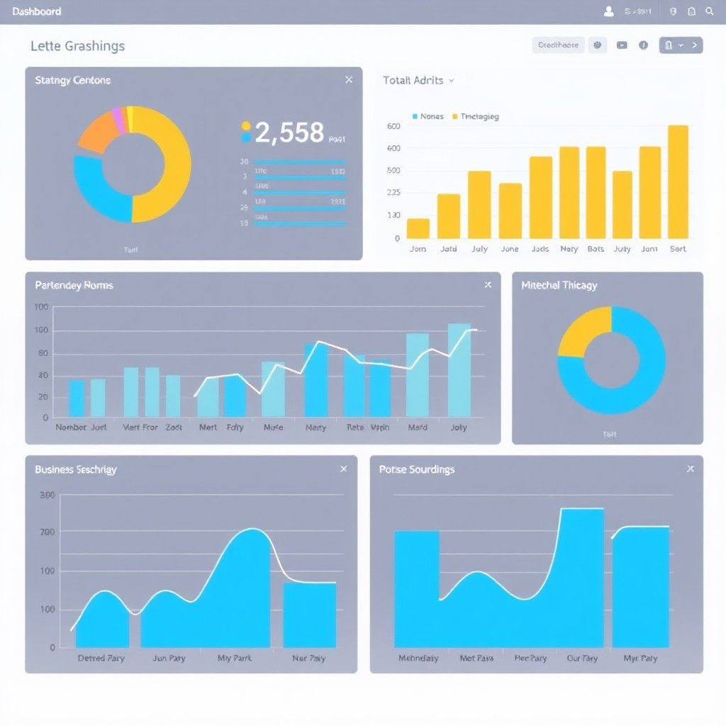 A person looking at a dashboard with charts and graphs, representing business data and automation.