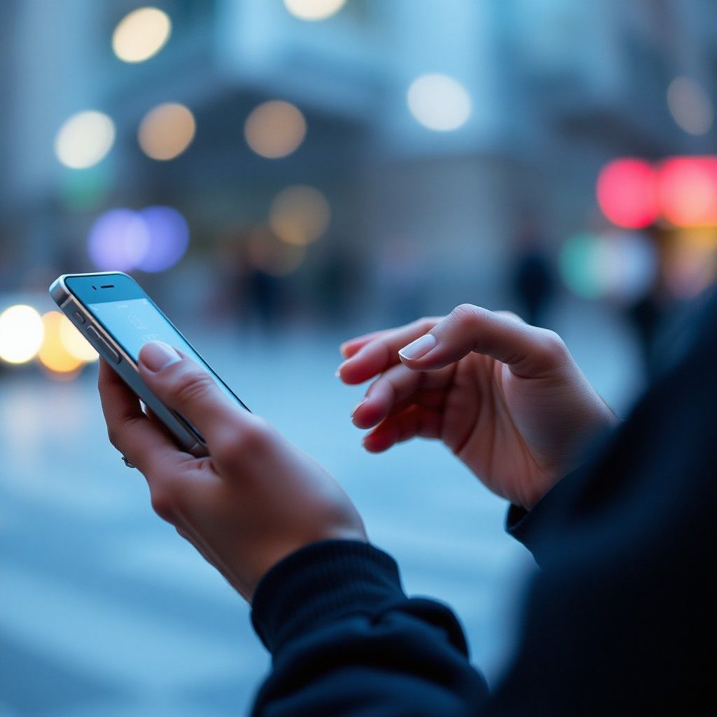 Person using a smartphone