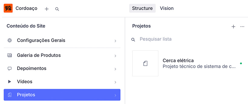 Subindo projetos em PDF