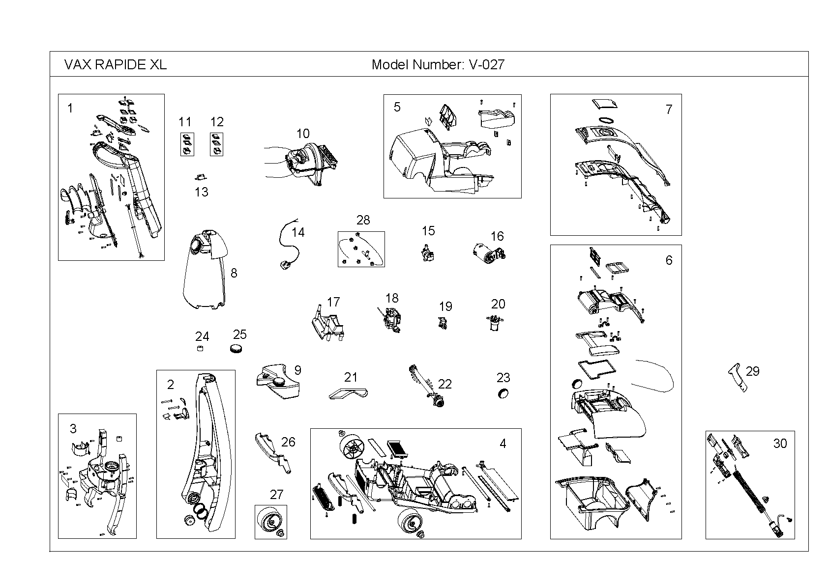 Vax Dual Power Carpet Cleaner Parts Diagram