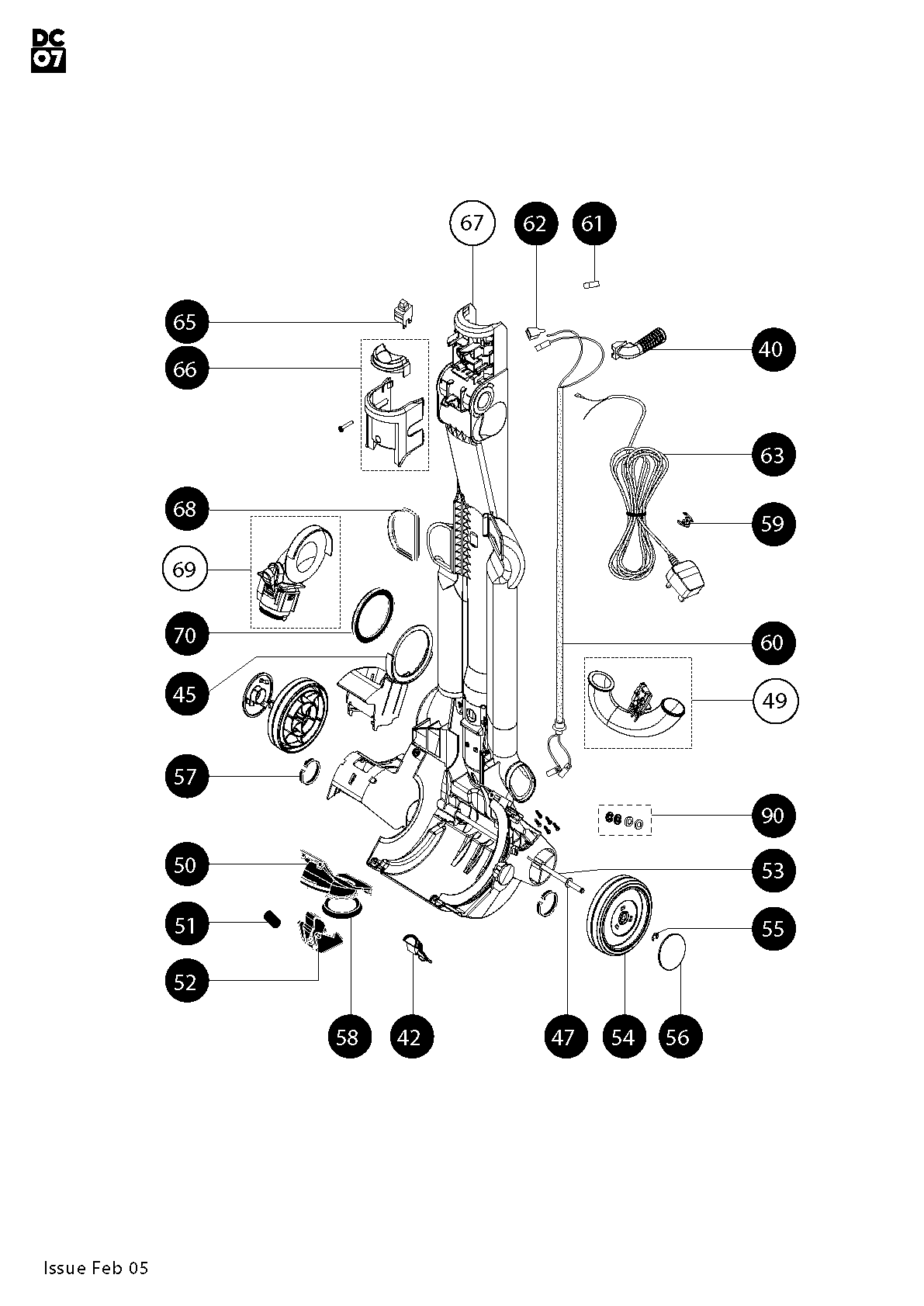 Dyson Dc07 Parts Diagram - Hanenhuusholli